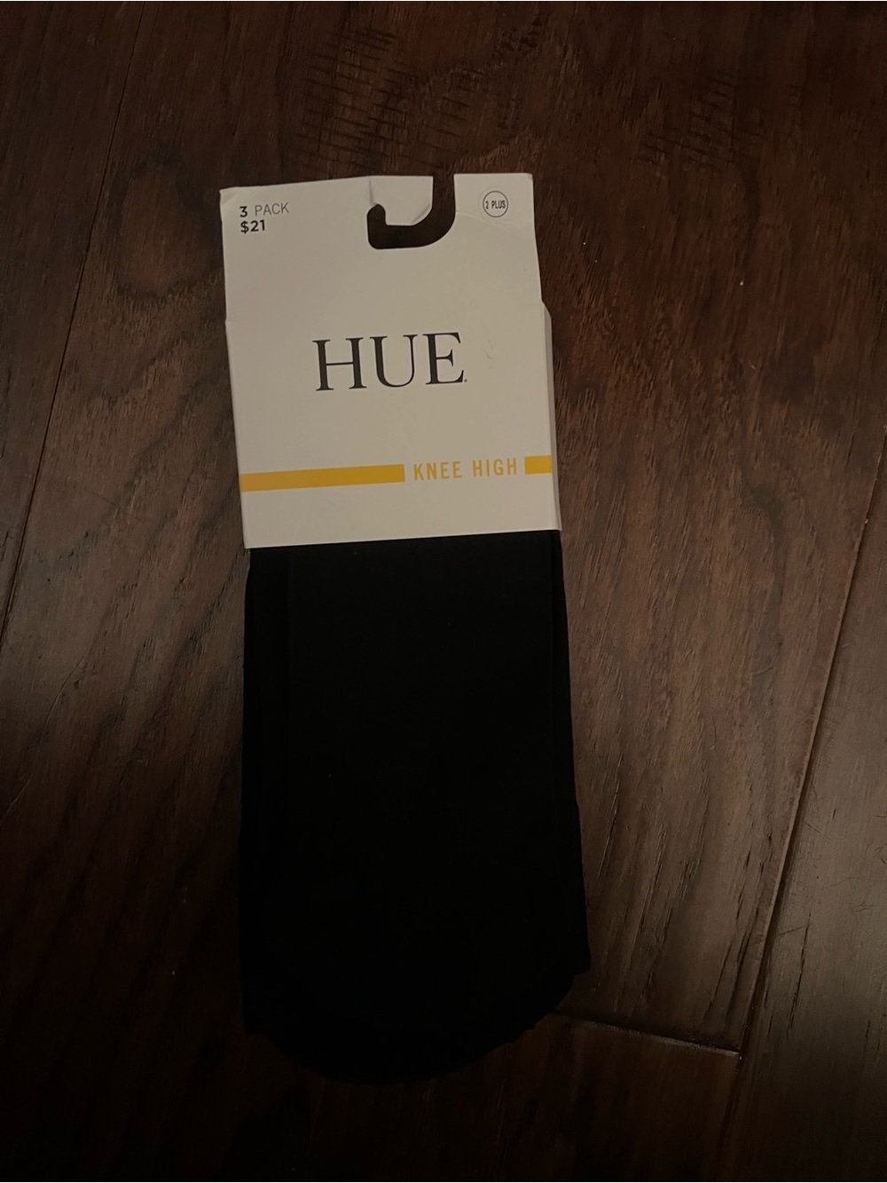 Hue Women's 3-Pk. Soft Opaque Knee-High Socks - Black Plus Size 2 MSRP $21